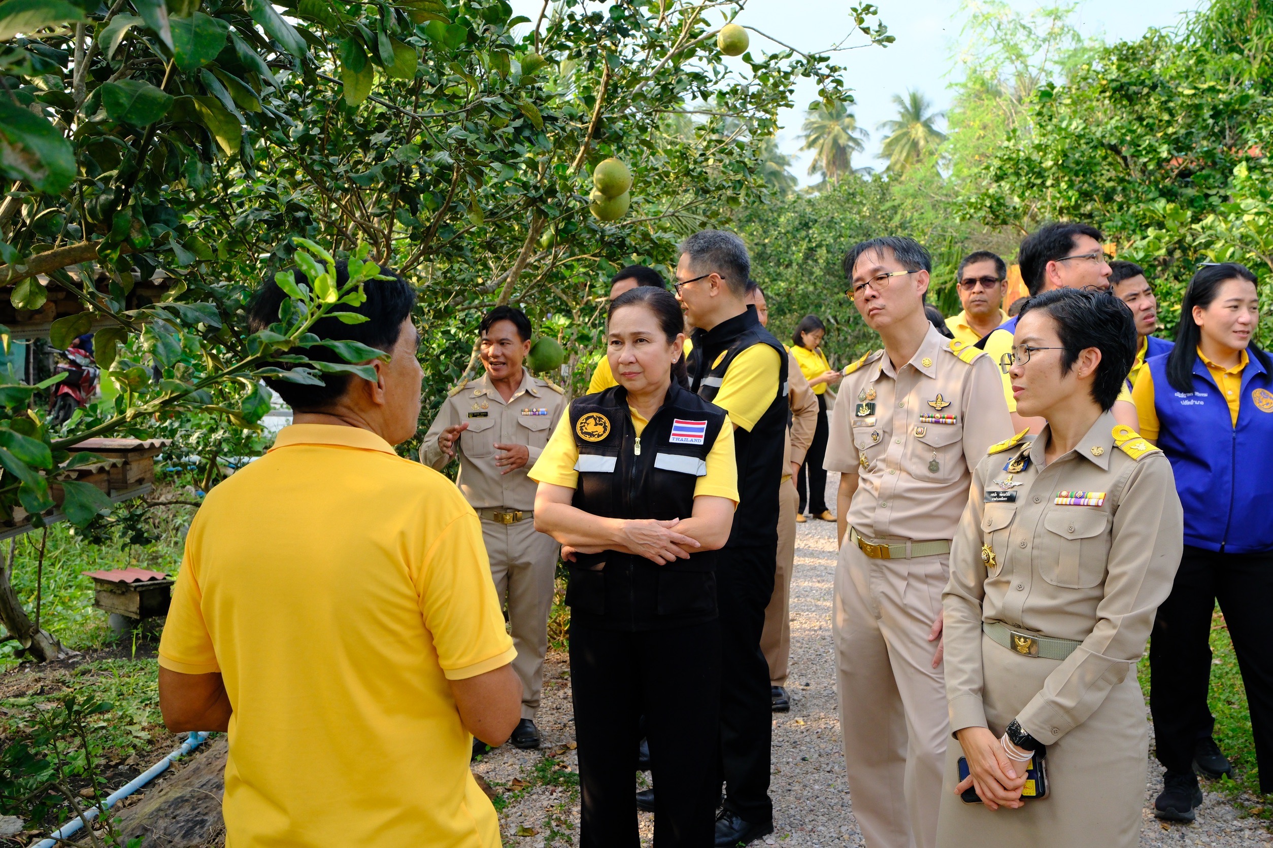 พช.สมุทรสงคราม ร่วมเป็นคณะในการลงพื้นที่ติดตามการดำเนินงานของกลุ่มแปลงใหญ่ชันโรง