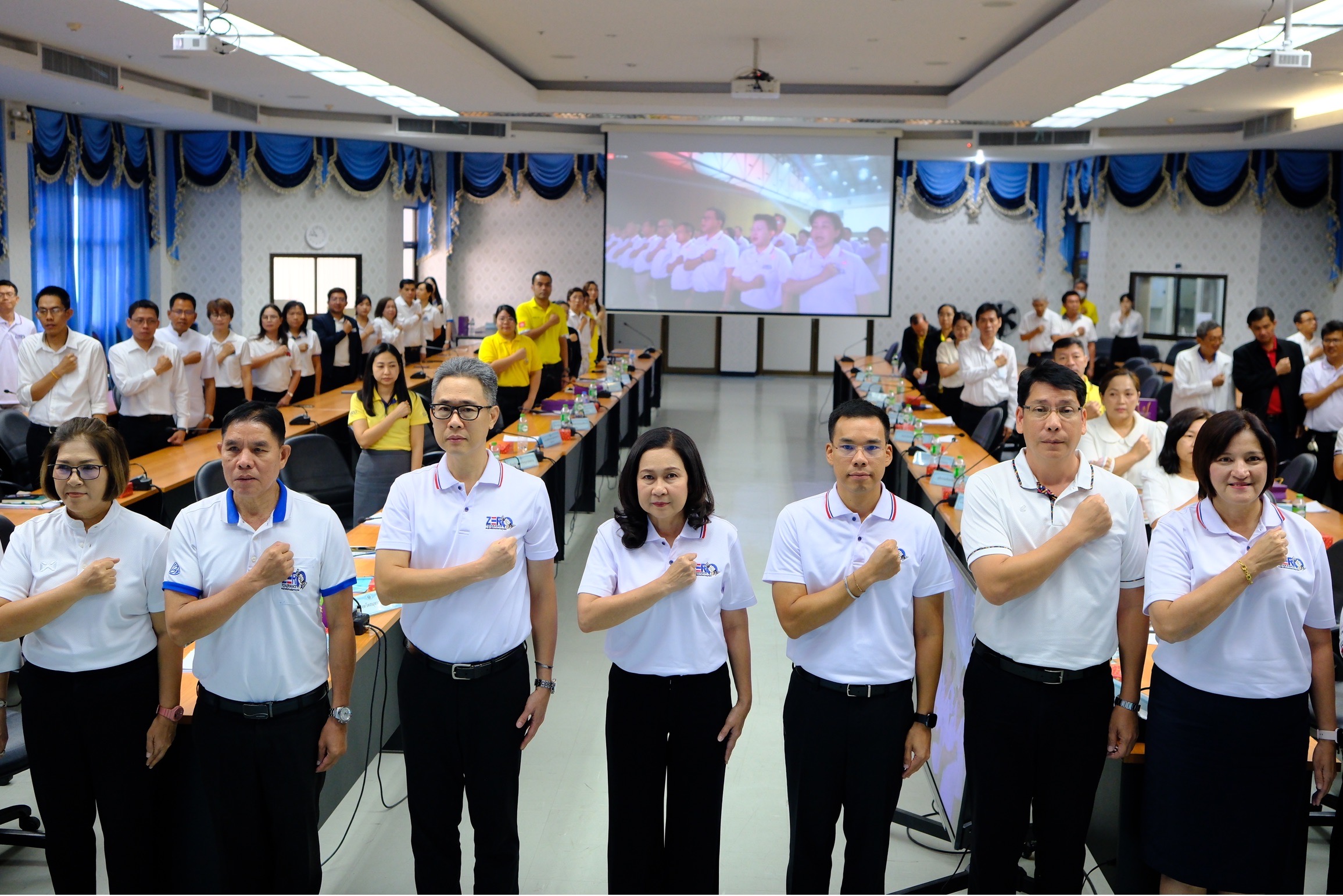 พช.สมุทรสงคราม ร่วมพิธีประกาศเจตจำนงในการต่อต้านการทุจริต ในวันต่อต้านคอร์รัปชันสากล (ประเทศไทย) ประจำปี 2567