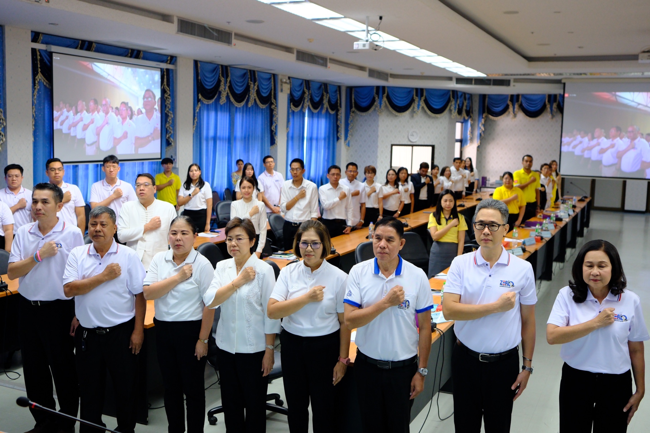พช.สมุทรสงคราม ร่วมพิธีประกาศเจตจำนงในการต่อต้านการทุจริต ในวันต่อต้านคอร์รัปชันสากล (ประเทศไทย) ประจำปี 2567