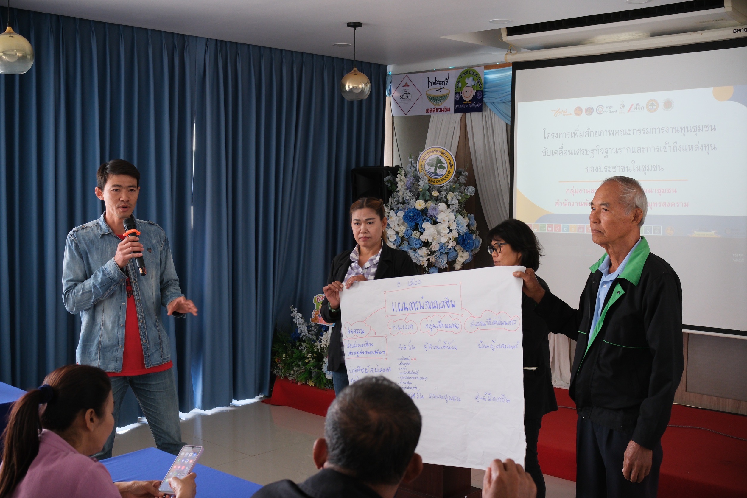 พช.สมุทรสงคราม ดำเนินการประชุมเพิ่มศักยภาพคณะกรรมการงานทุนชุมชนขับเคลื่อนเศรษฐกิจฐานรากและการเข้าถึงแหล่งทุนของประชาชนในชุมชน