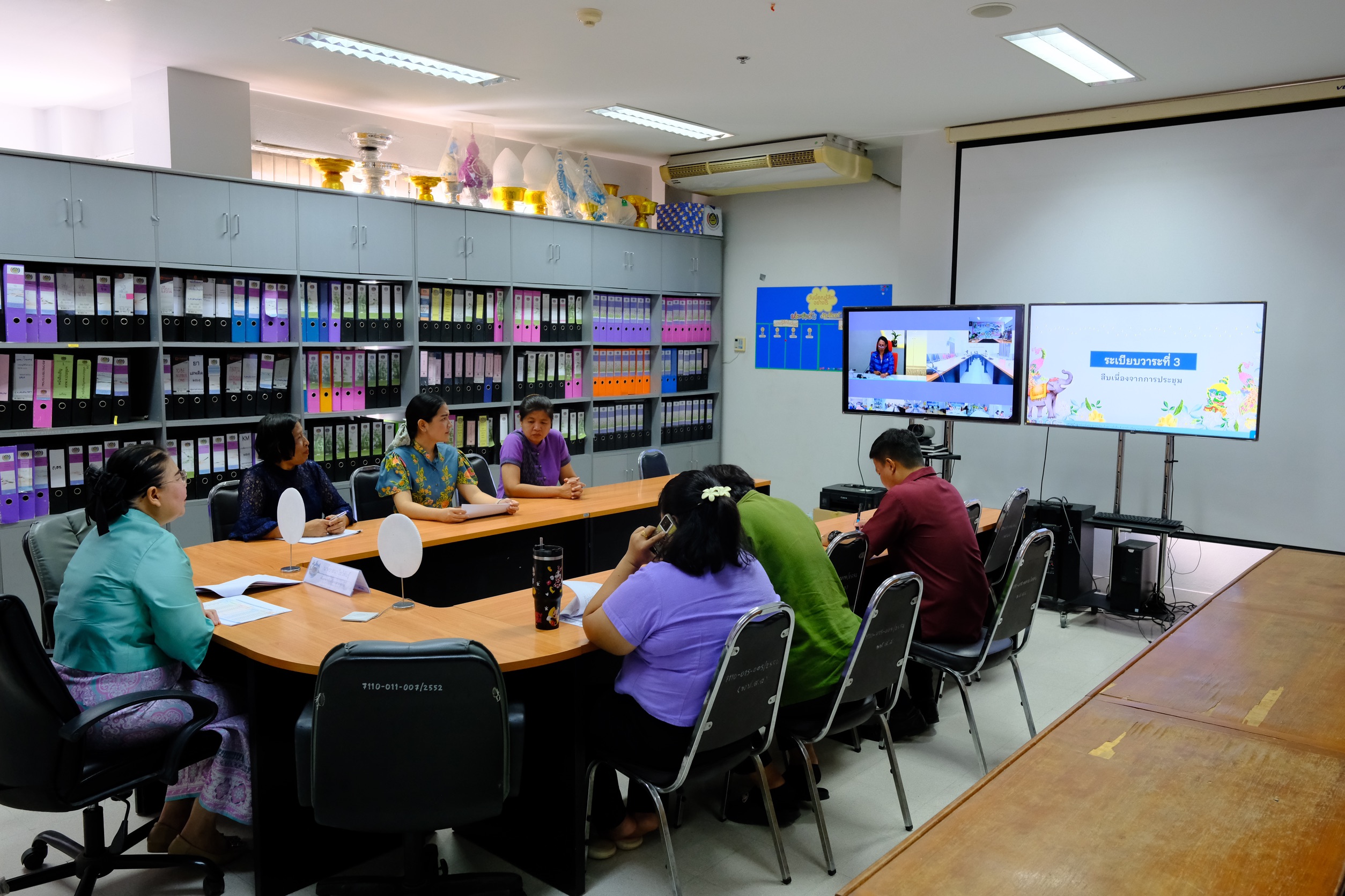 พช.สมุทรสงคราม ร่วมการประชุมชี้แจง เร่งรัด กำกับ ติดตามการดำเนินงานนกองทุนพัฒนาบทบาทสตรี ครั้งที่ 2/2568