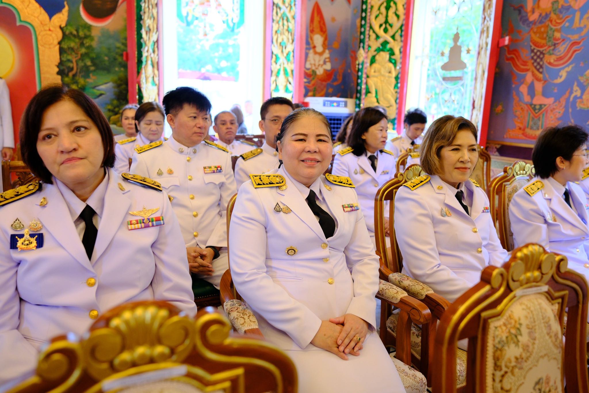พช.สมุทรสงคราม ร่วมพิธีเจริญพระพุทธมนต์และพิธีทำบุญตักบาตรเฉลิมพระเกียรติสมเด็จพระกนิษฐาธิราชเจ้า กรมสมเด็จพระเทพรัตนราชสุดาฯ สยามบรมราชกุมารี เนื่องในวันคล้ายวันพระราชสมภพ 2 เมษายน