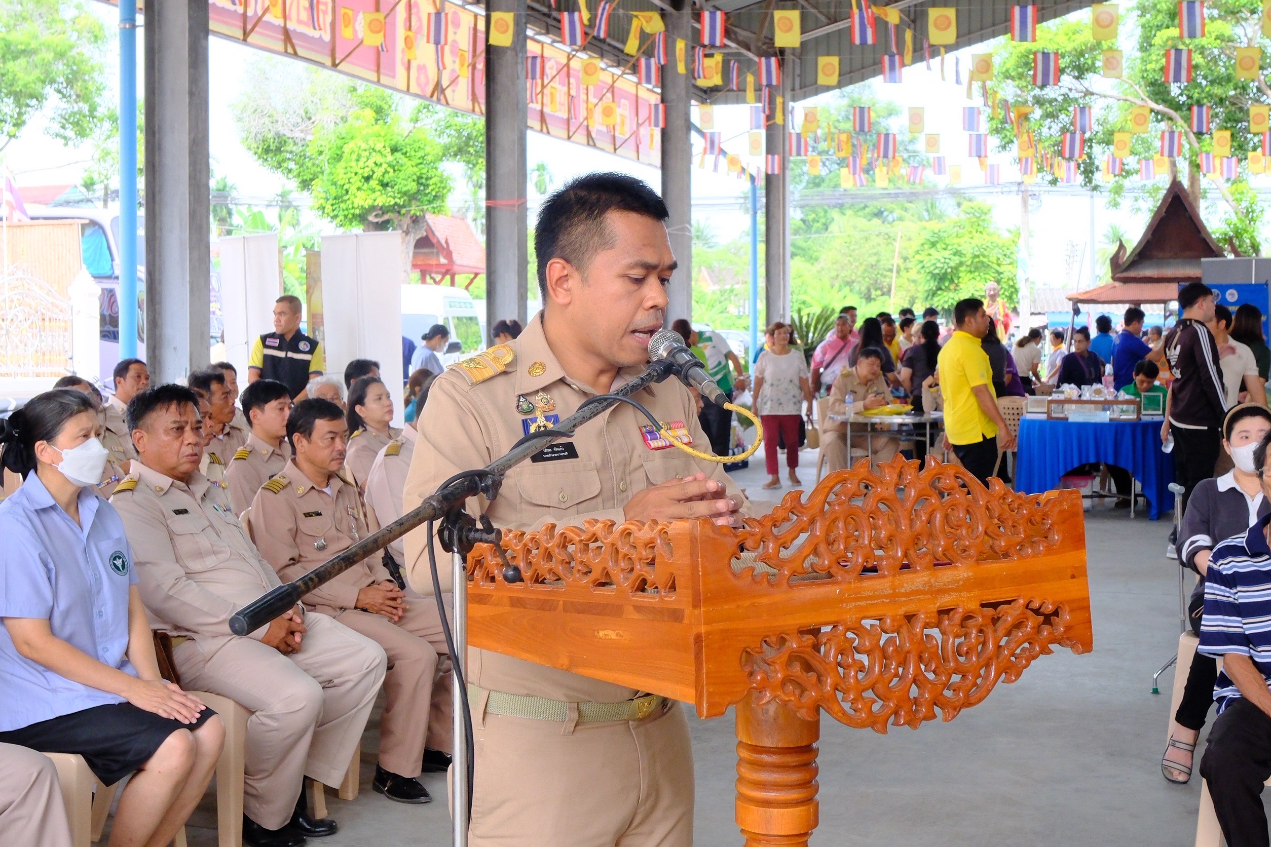 พช.สมุทรสงคราม ร่วมโครงการเสริมสร้างความจงรักภักดีต่อสถาบัน บำบัดทุกข์ บำรุงสุข สร้างรอยยิ้มให้ประชาชน ประจำปีงบประมาณ พ.ศ. 2568 และหน่วยบริการจังหวัดสมุทรสงครามเคลื่อนที่ “บำบัดทุกข์ บำรุงสุข สร้างรอยยิ้มให้ประชาชน”